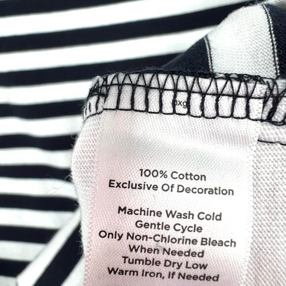 NEW NWT Talbots Sz Medium Nautical Stripe Blouse Shirt Top Mature 3/4 Sleeve - Picture 6 of 7